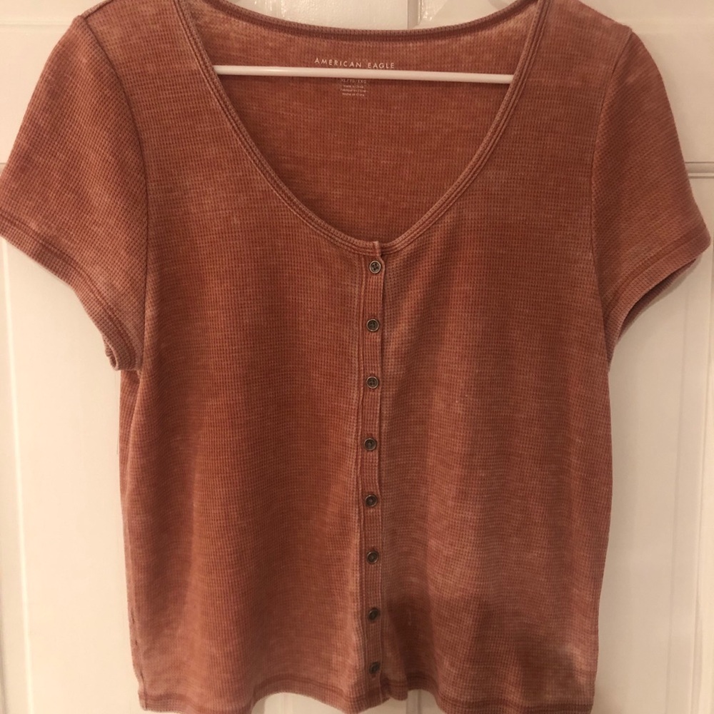 American Eagle Button Down tee